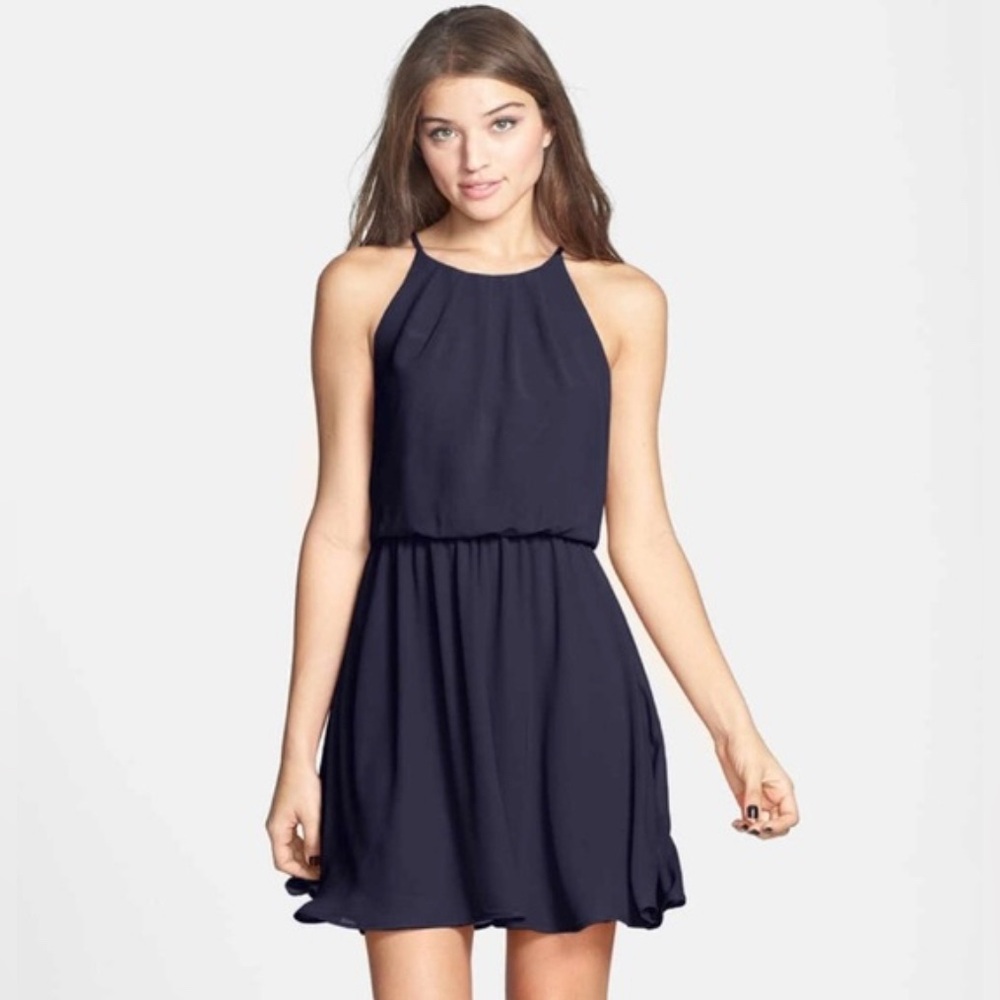 🐣Blue Rain Navy Sleeveless Mini Dress